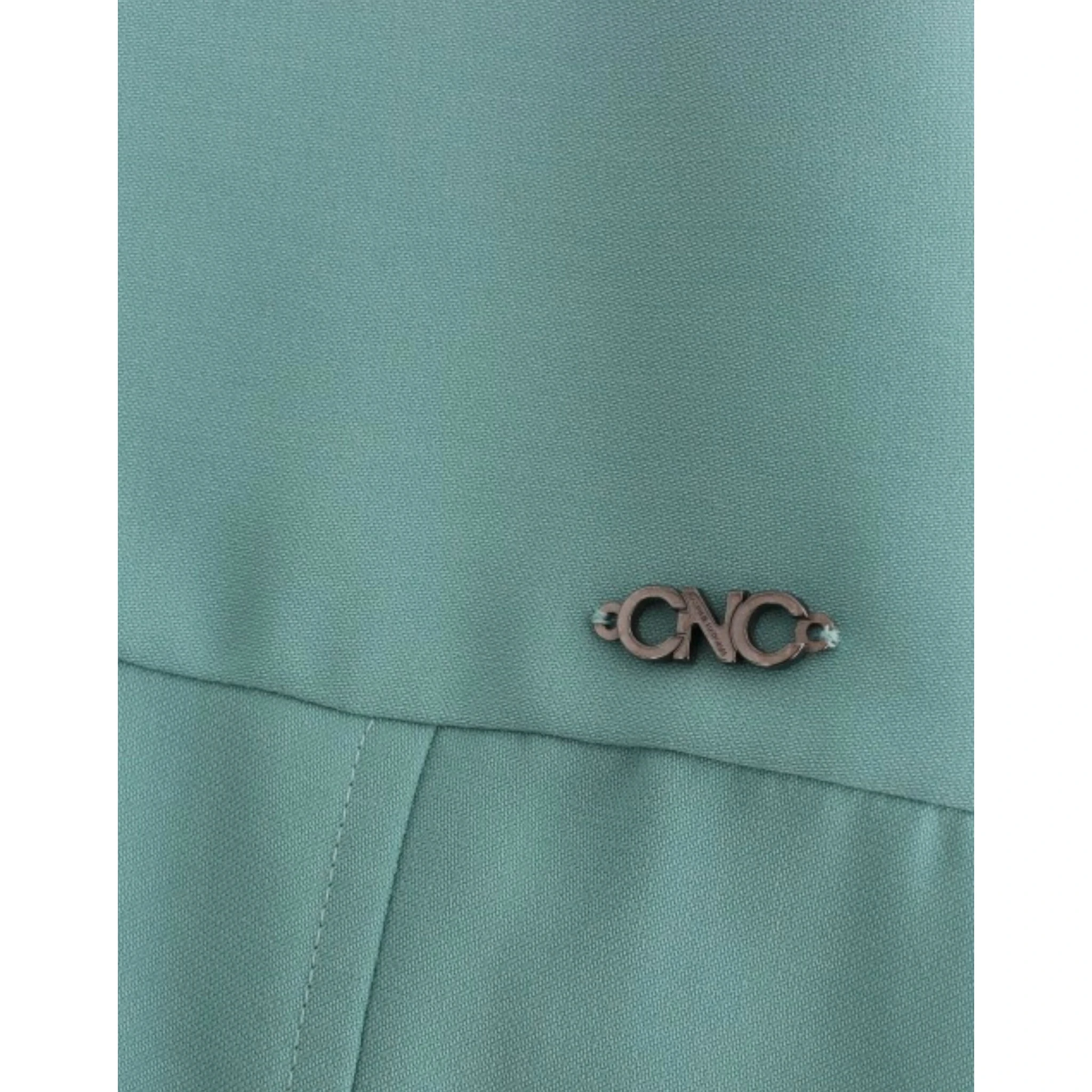 Elegant V-neck Midi Women's Dress In Green