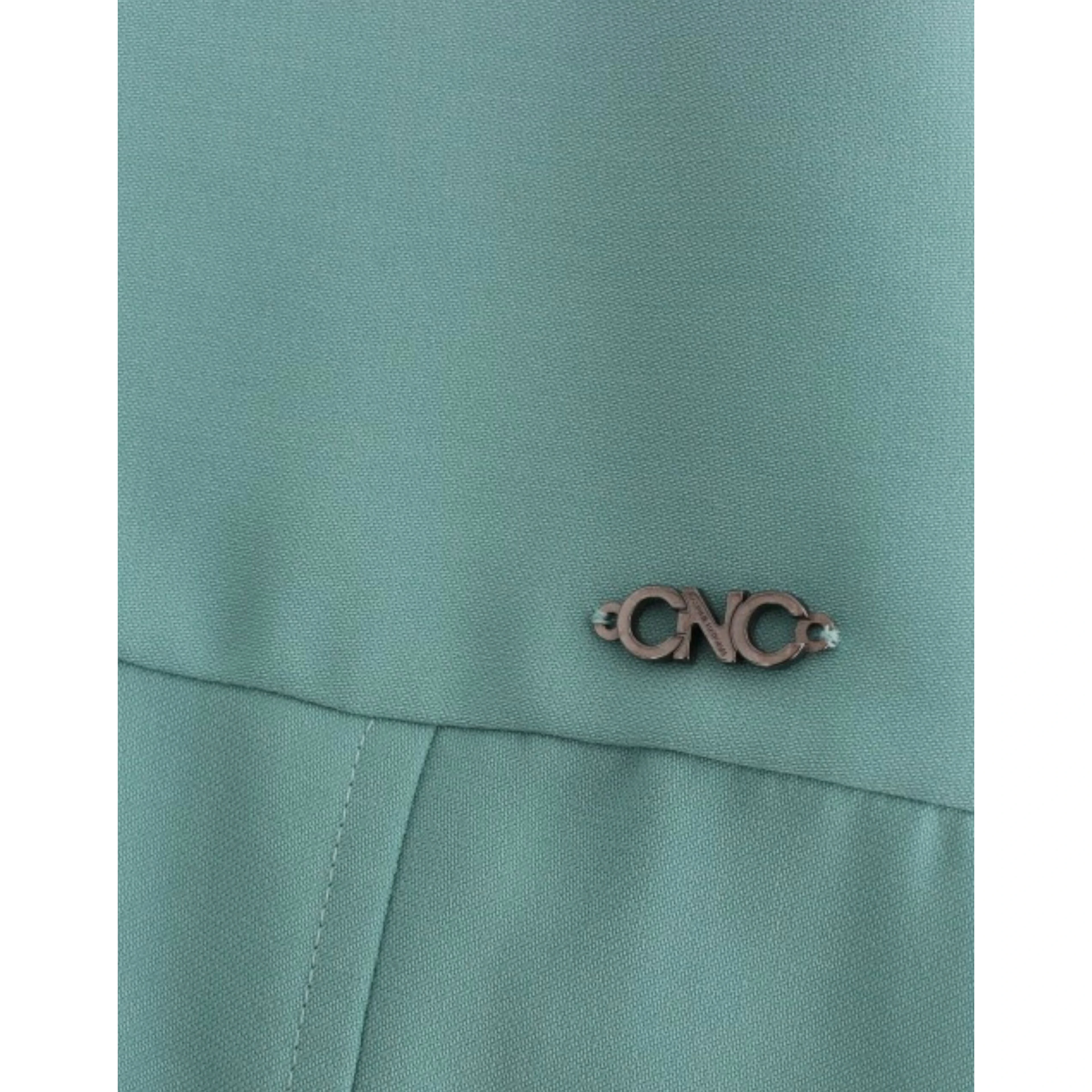 Elegant V-neck Midi Women's Dress In Green