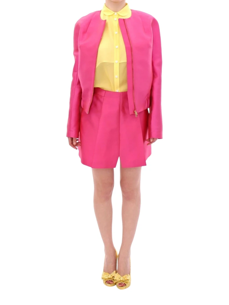 Pink silk blend jacket