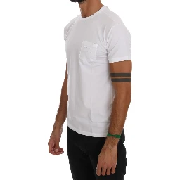White Cotton Crewneck T-Shirt