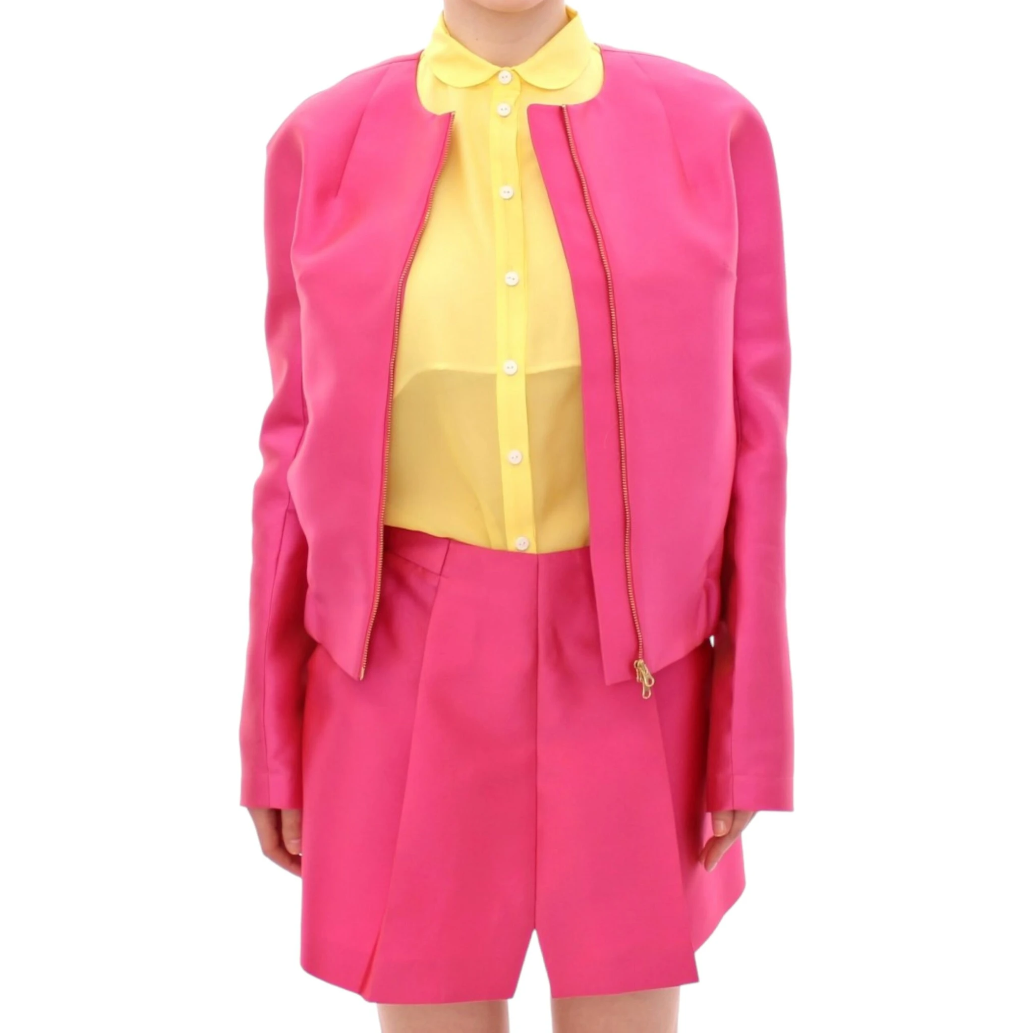 Pink silk blend jacket