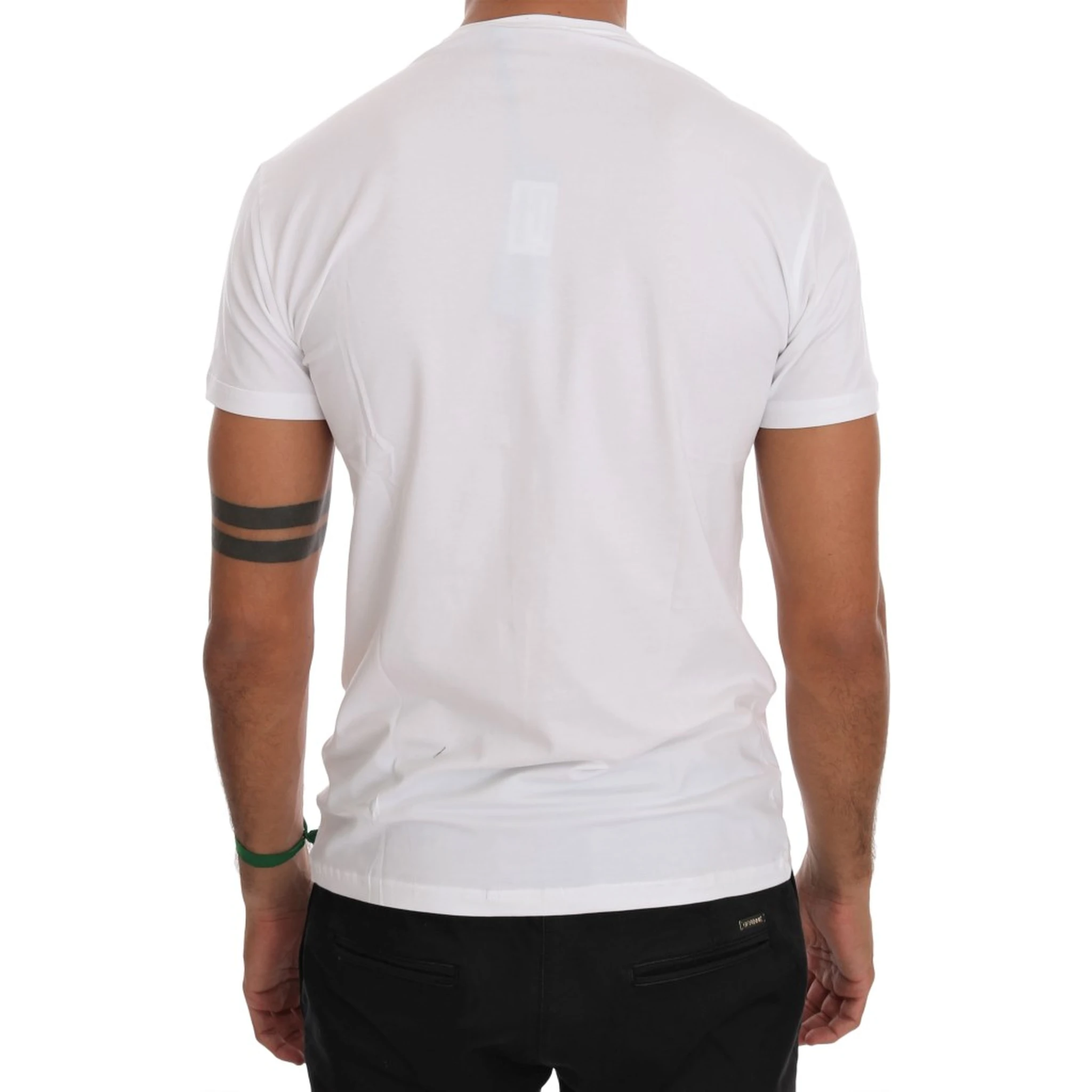 White Cotton Crewneck T-Shirt