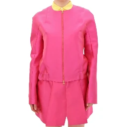 Pink silk blend jacket