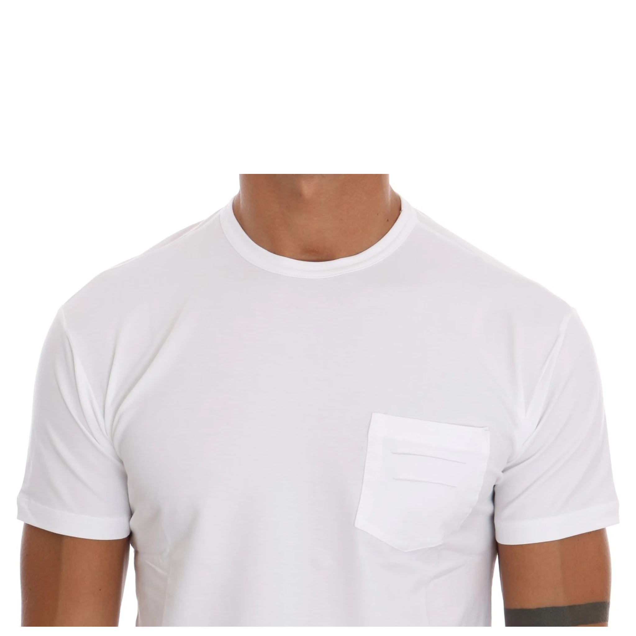 White Cotton Crewneck T-Shirt