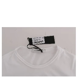 White Cotton Crewneck T-Shirt