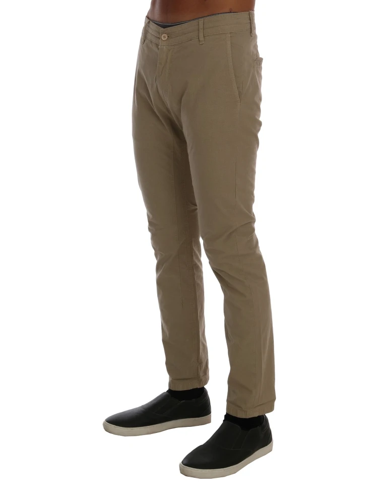 Beige Cotton Stretch Slim Fit Chinos alternative