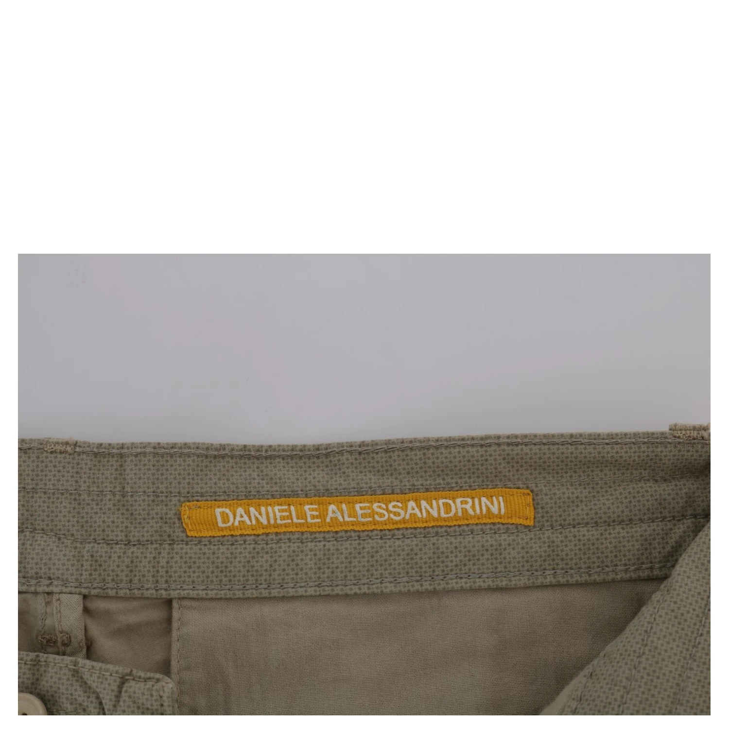 Beige Cotton Stretch Slim Fit Chinos