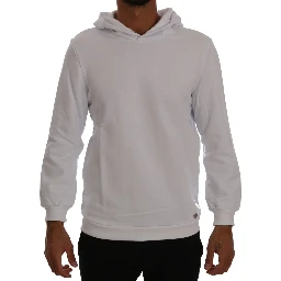 White Pullover Hodded Cotton Sweater
