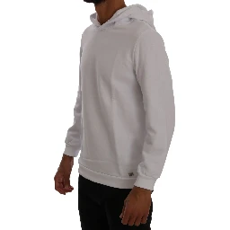 White Pullover Hodded Cotton Sweater