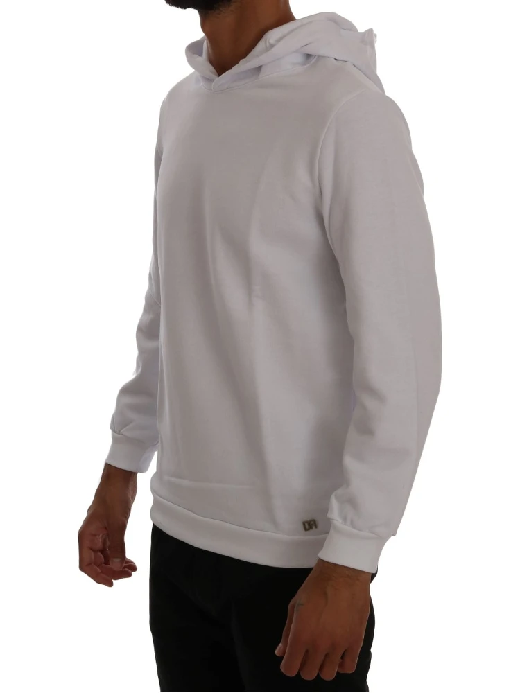 White Pullover Hodded Cotton Sweater alternative