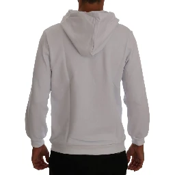 White Pullover Hodded Cotton Sweater