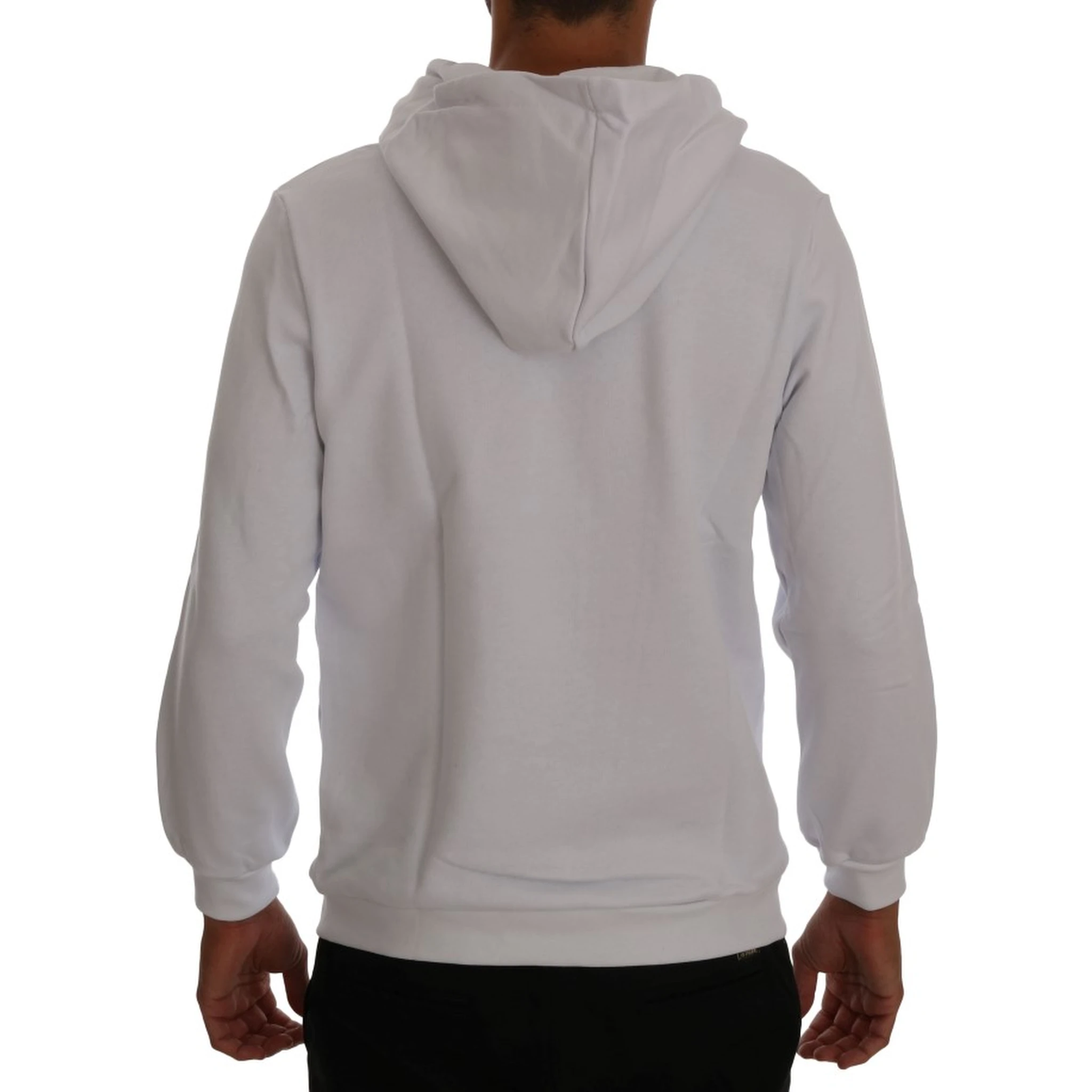 White Pullover Hodded Cotton Sweater