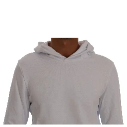 White Pullover Hodded Cotton Sweater