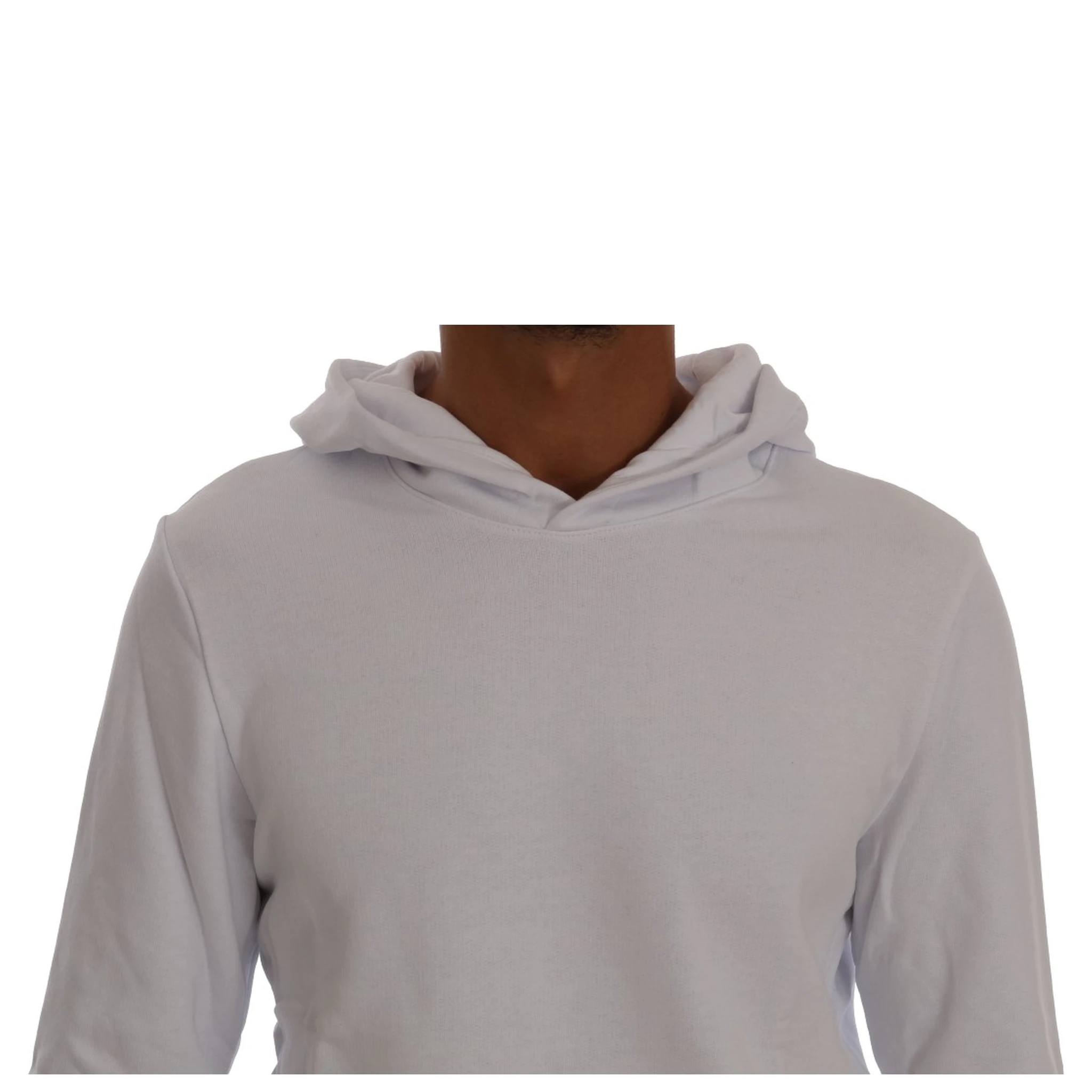 White Pullover Hodded Cotton Sweater