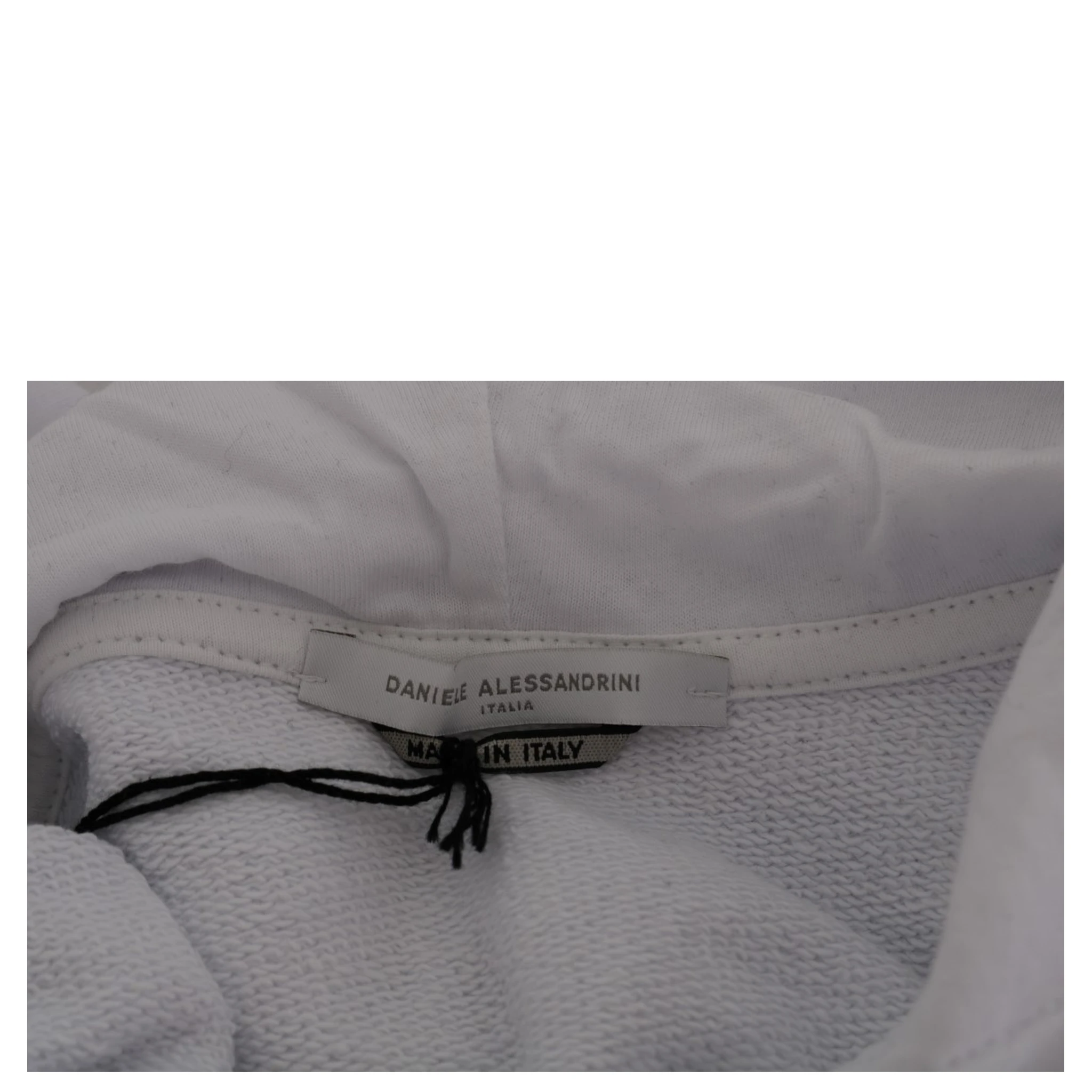 White Pullover Hodded Cotton Sweater