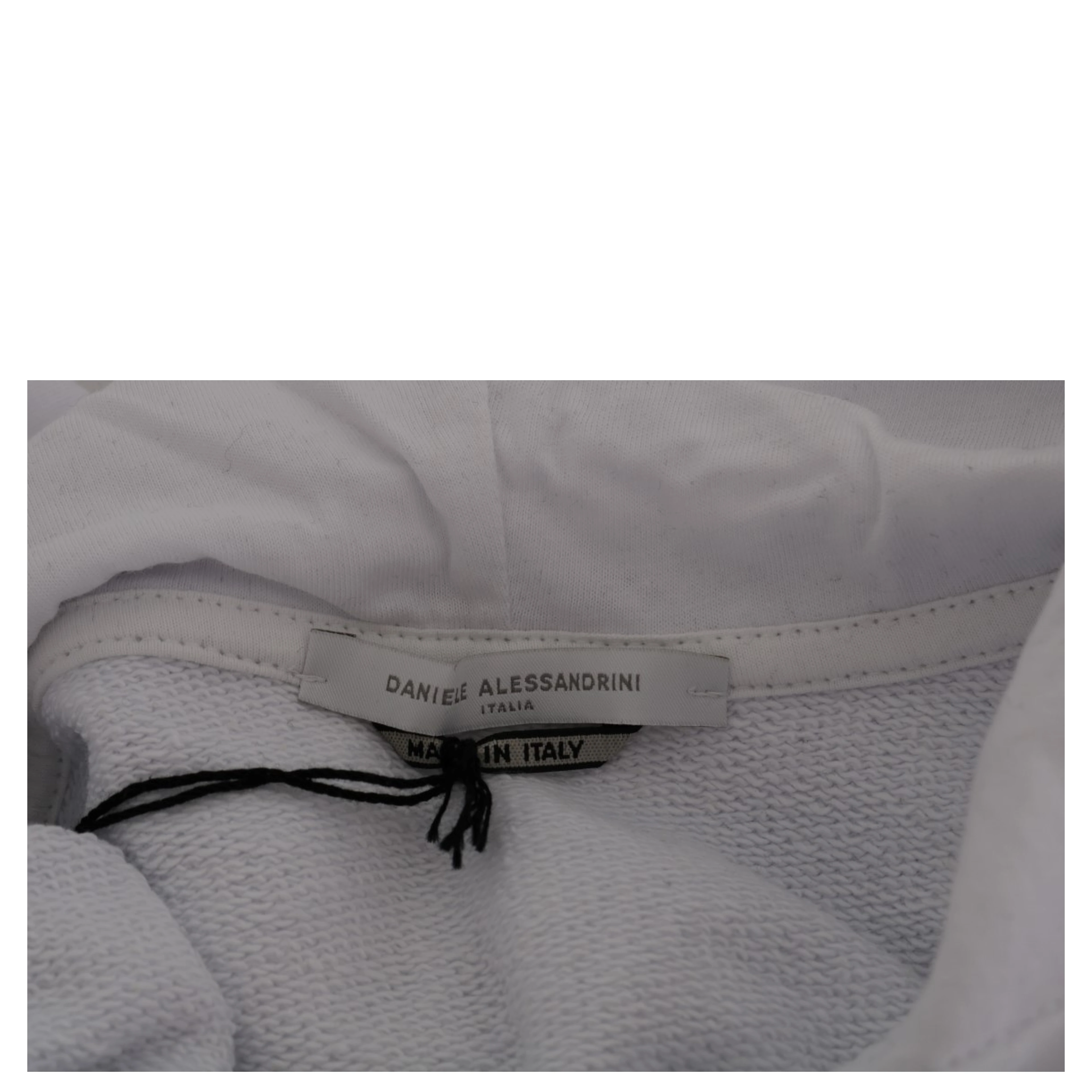 White Pullover Hodded Cotton Sweater