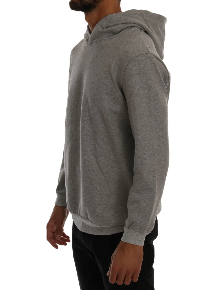 Gray Pullover Hodded Cotton Sweater alternative