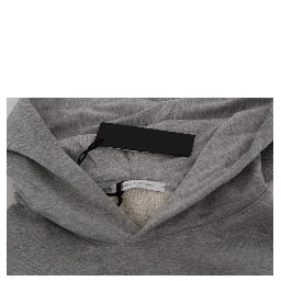 Gray Pullover Hodded Cotton Sweater