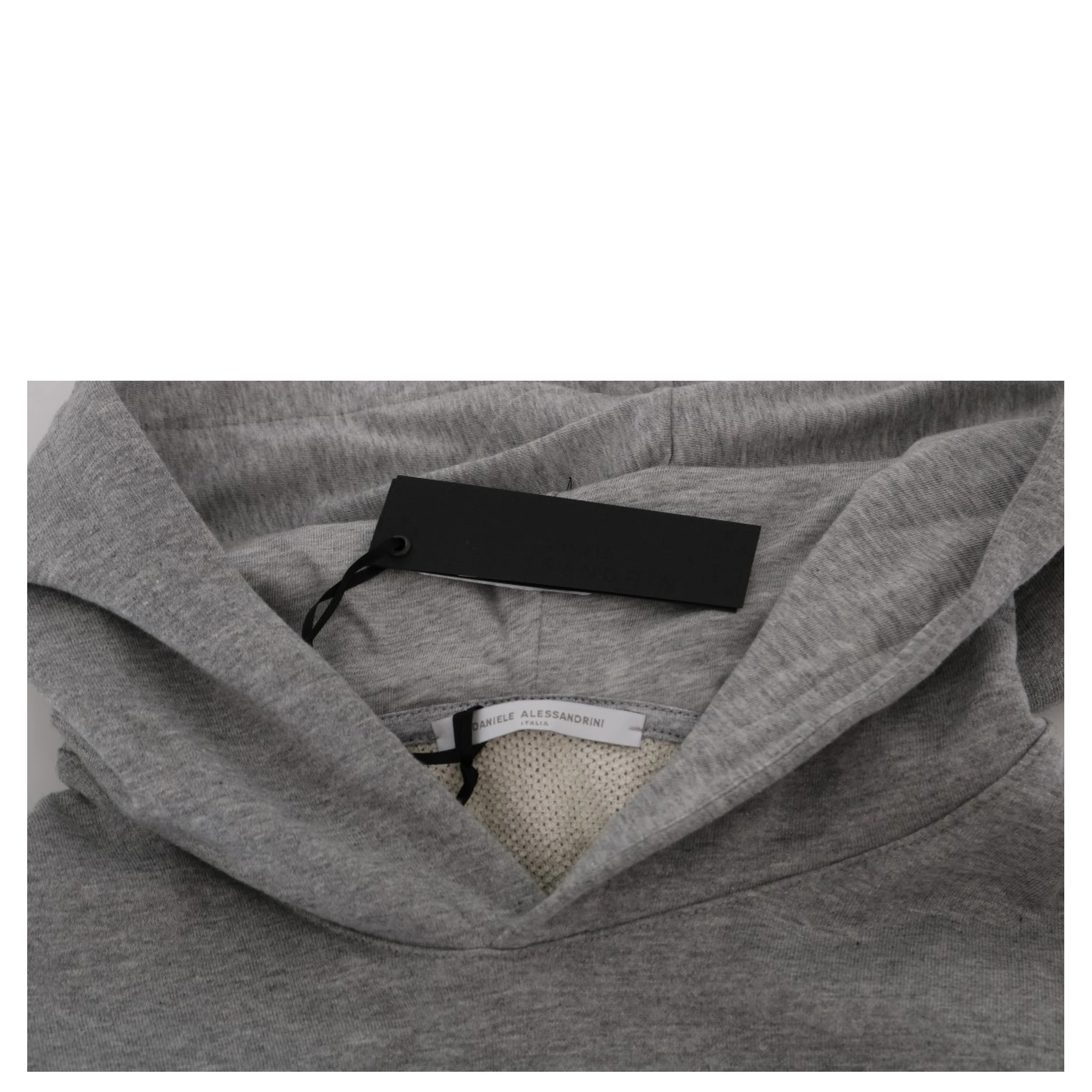 Gray Pullover Hodded Cotton Sweater