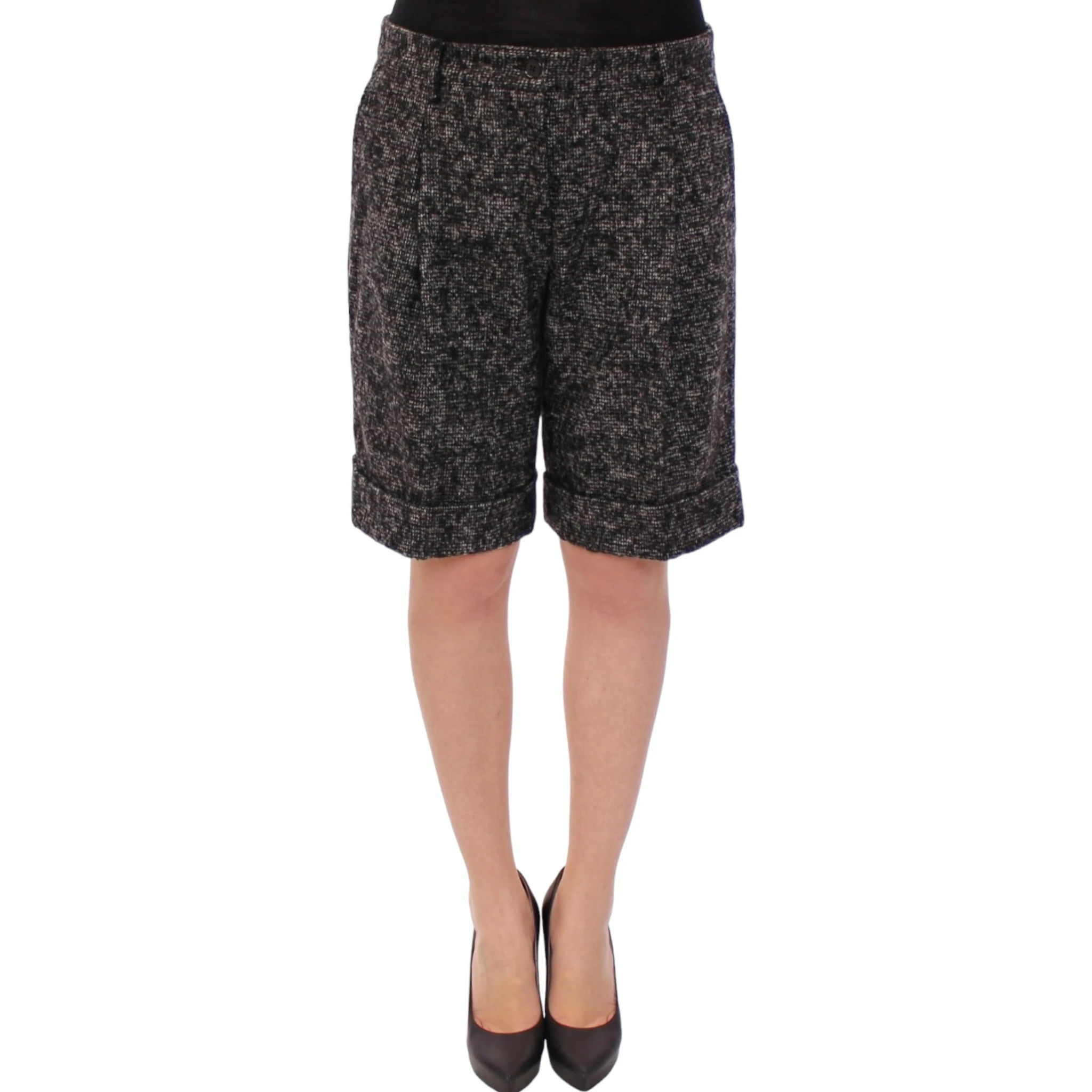 Gray wool shorts pants
