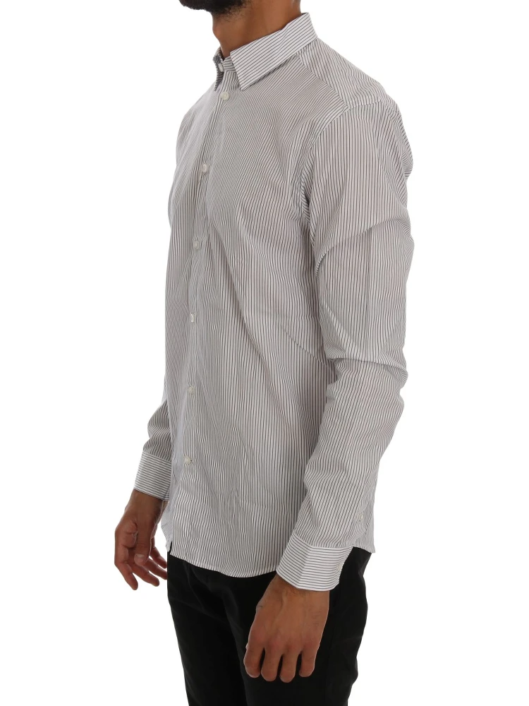 White Blue Striped Casual Cotton Regular Fit Shirt alternative