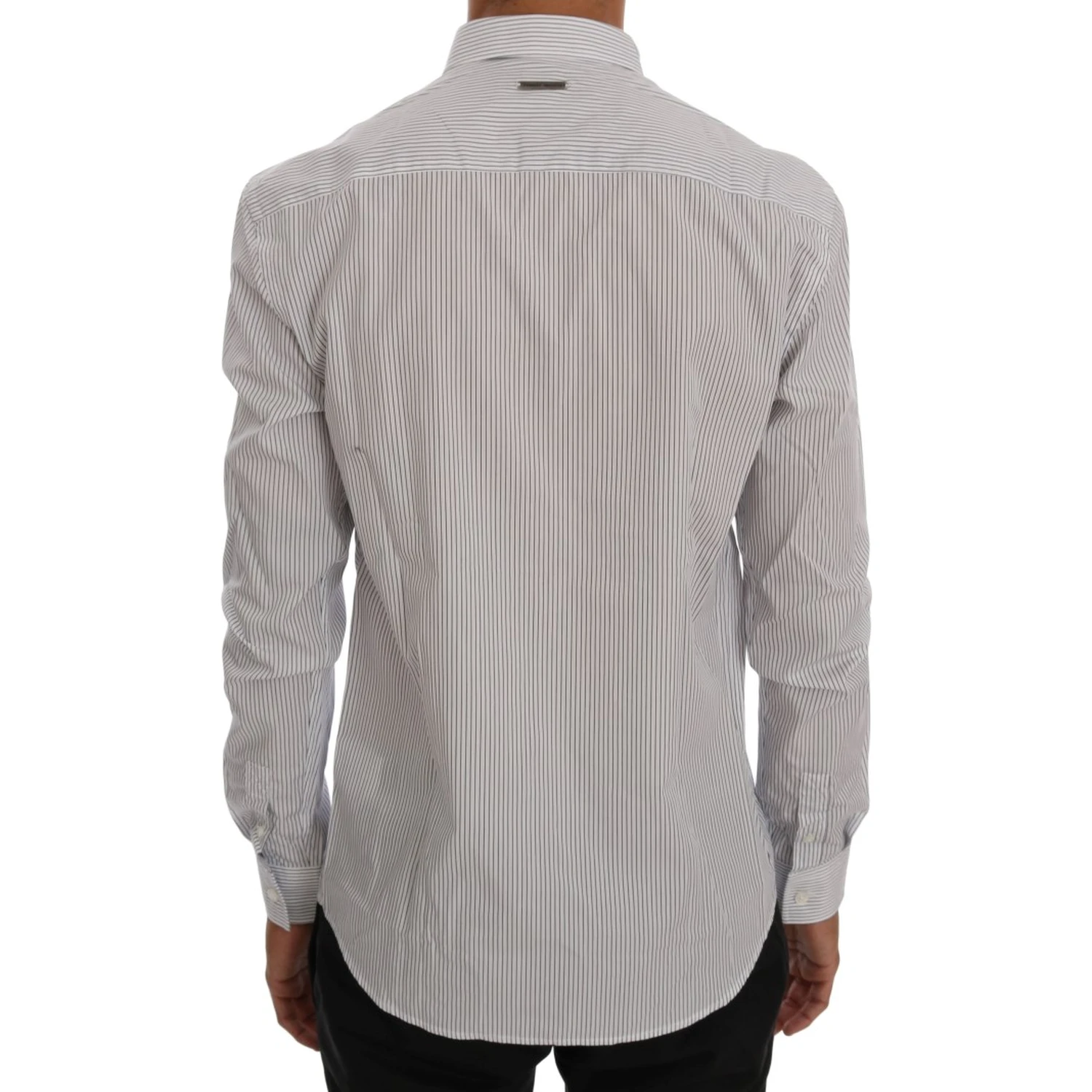 White Blue Striped Casual Cotton Regular Fit Shirt