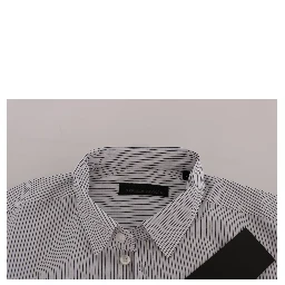 White Blue Striped Casual Cotton Regular Fit Shirt