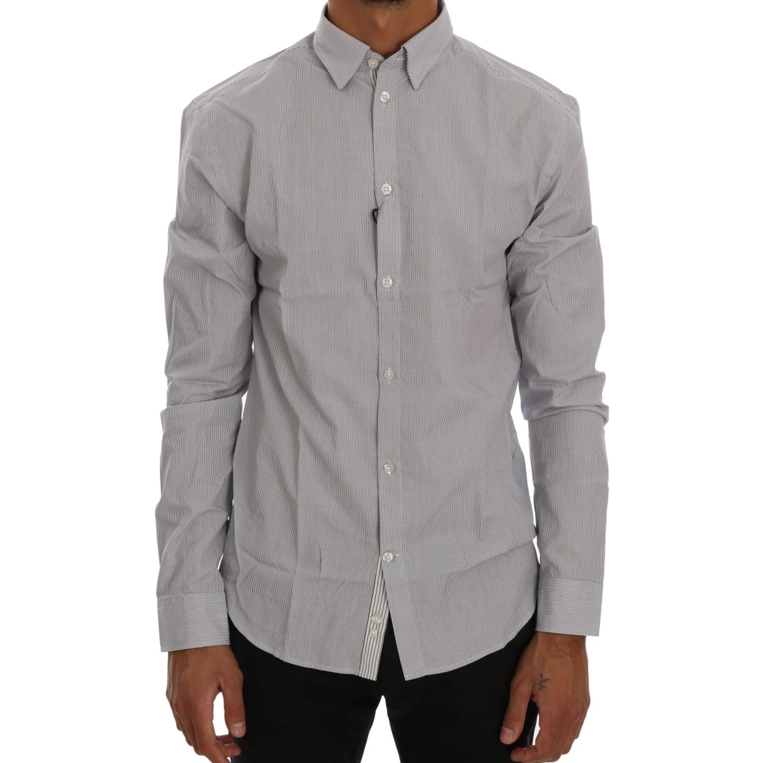 White Blue Check Casual Cotton Regular Fit Shirt