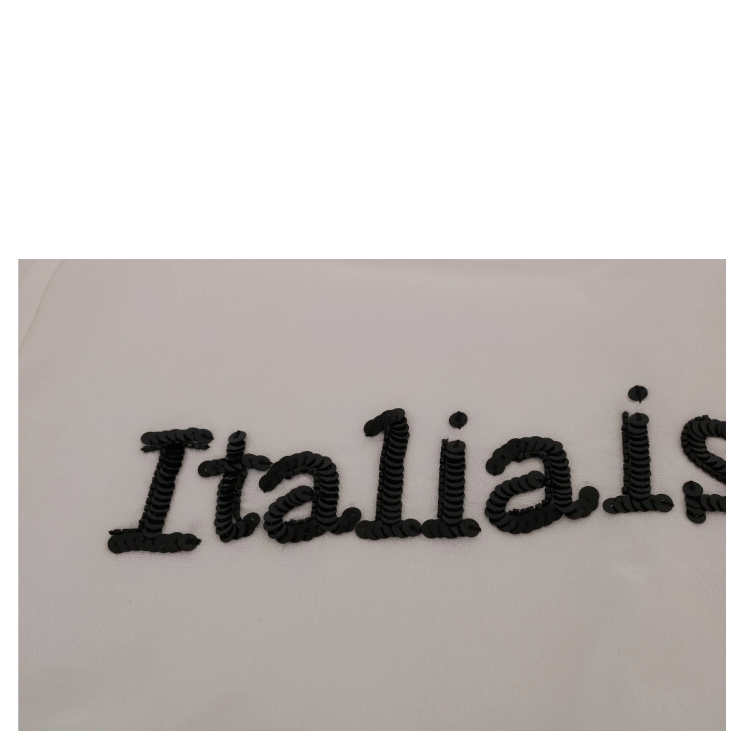 White Silk ITALIA IS LOVE Blouse T-shirt