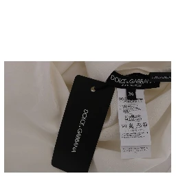 White Silk ITALIA IS LOVE Blouse T-shirt
