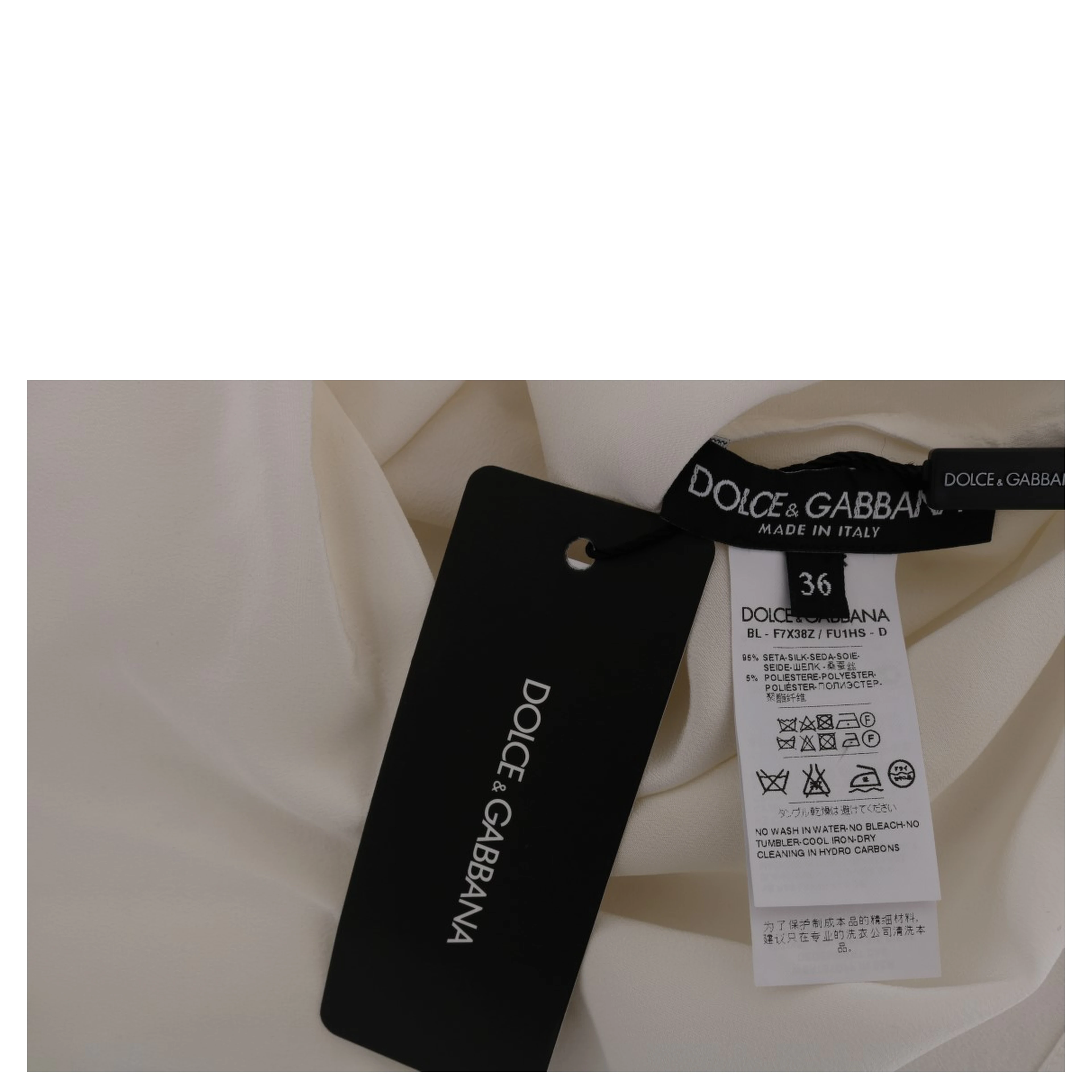 White Silk ITALIA IS LOVE Blouse T-shirt