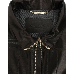 Brown Lambskin Leather Zipper Jacket