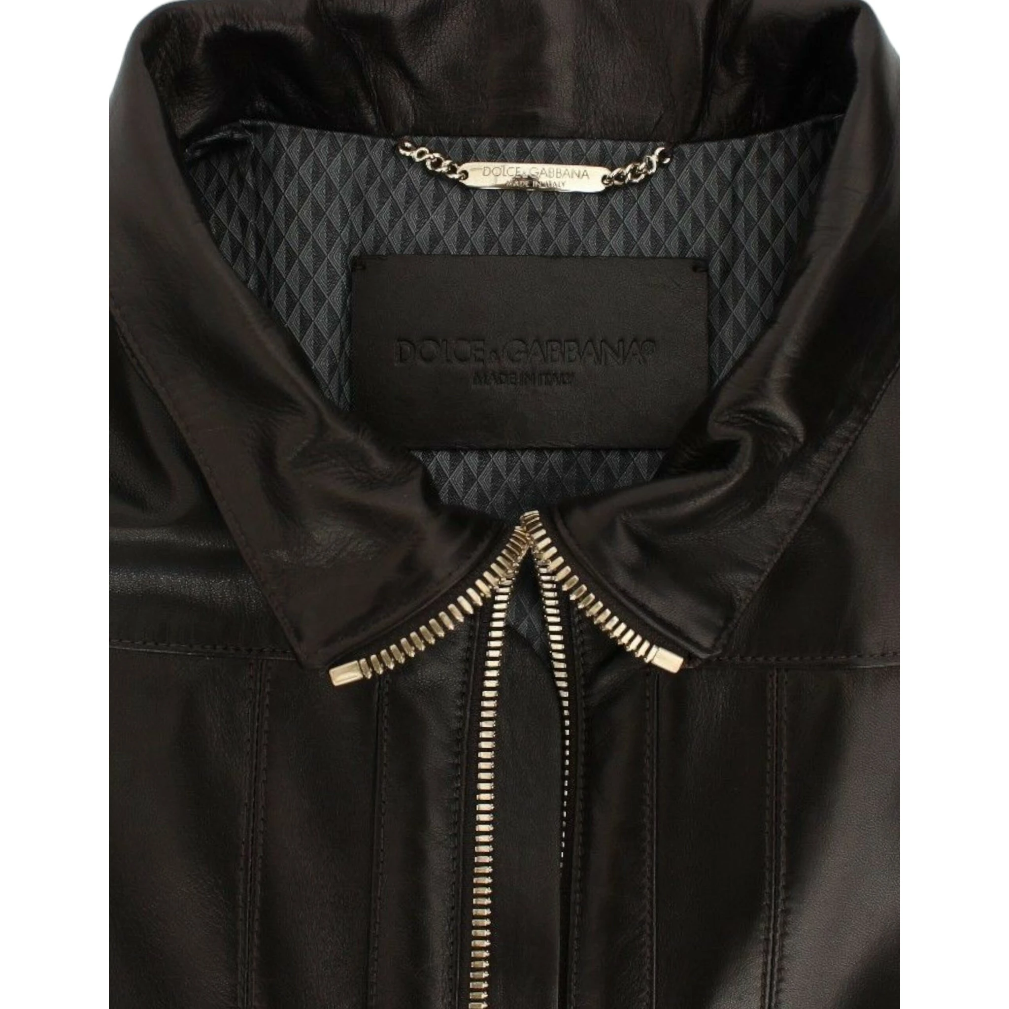 Brown Lambskin Leather Zipper Jacket