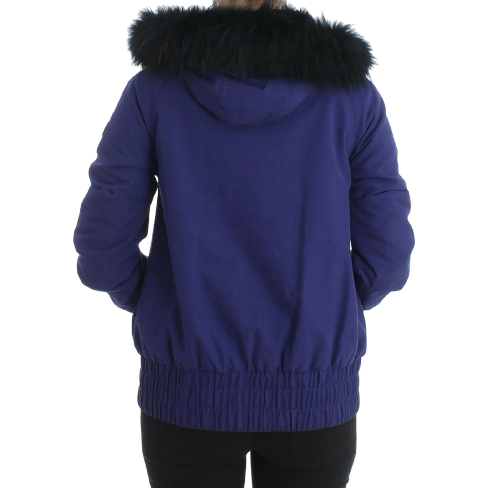 Blue Padded Jacket Hooded Short K-Way