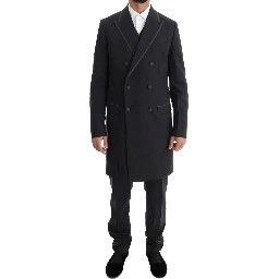 Gray Wool Stretch 3 Piece Two Button Suit