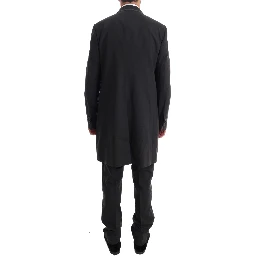 Gray Wool Stretch 3 Piece Two Button Suit