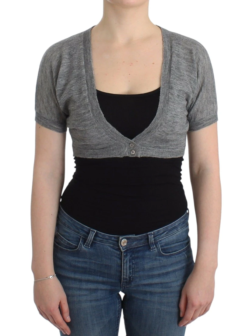 Lingerie Knit Gray Bolero Sweater Cardigan