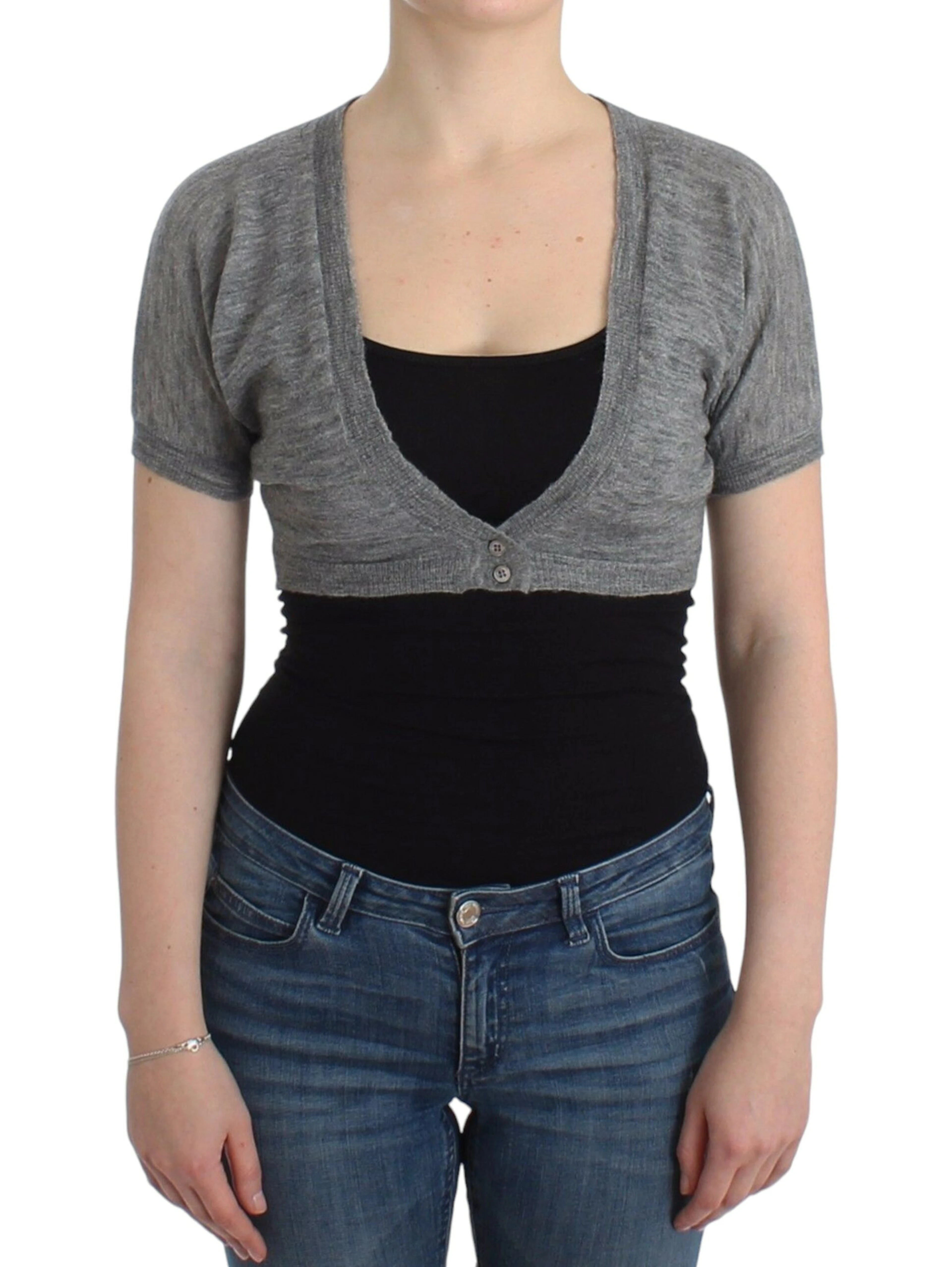 Lingerie Knit Gray Bolero Sweater Cardigan