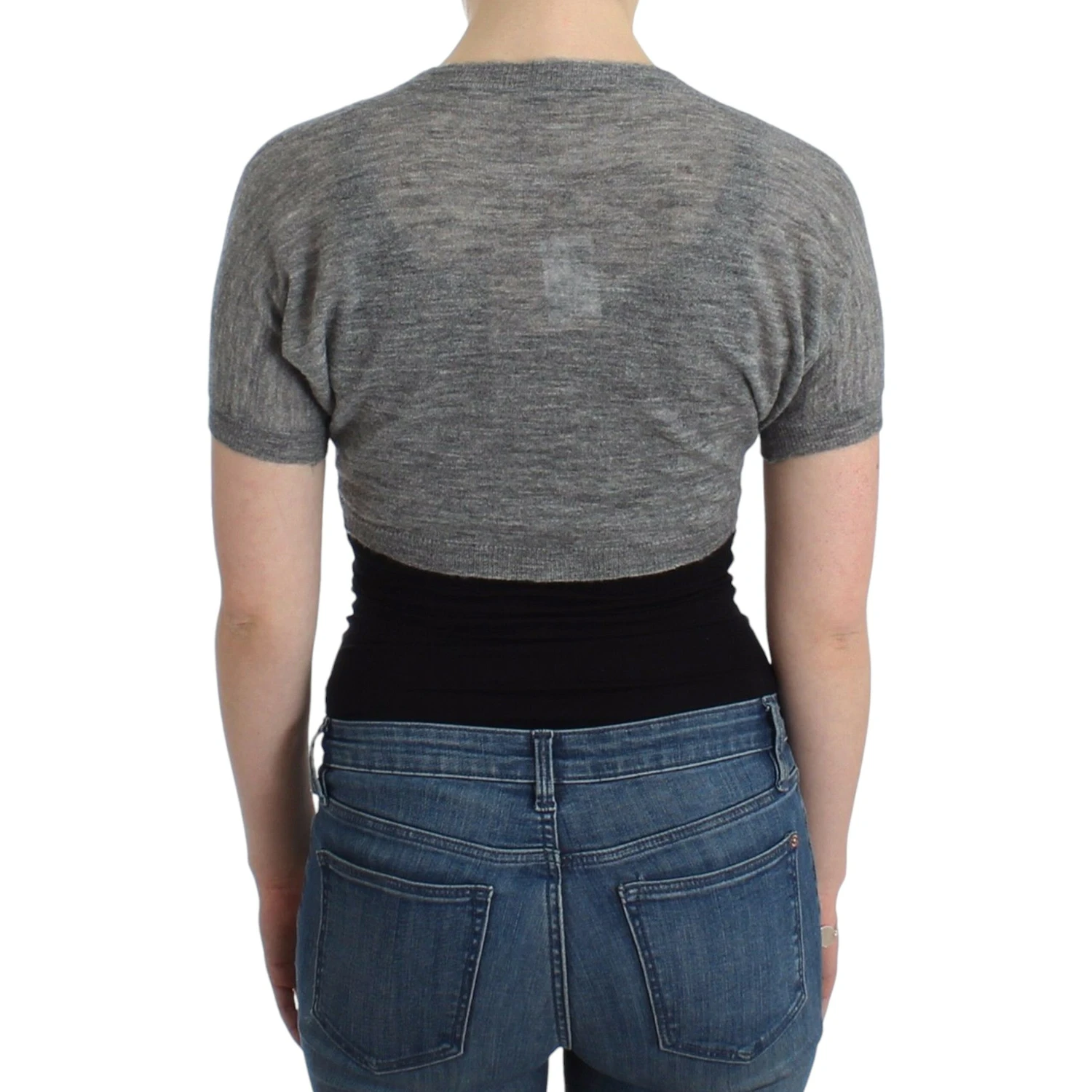 Lingerie Knit Gray Bolero Sweater Cardigan