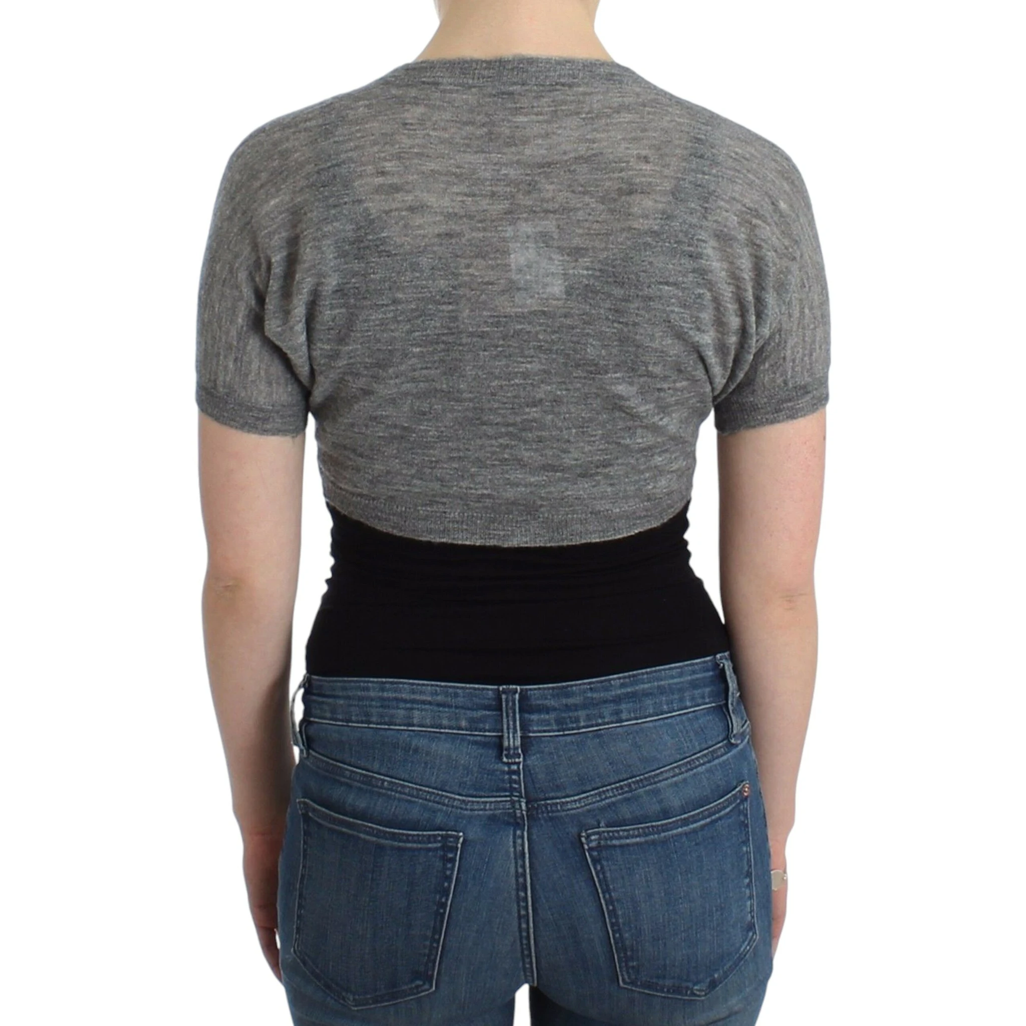 Lingerie Knit Gray Bolero Sweater Cardigan