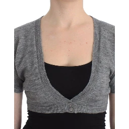 Lingerie Knit Gray Bolero Sweater Cardigan
