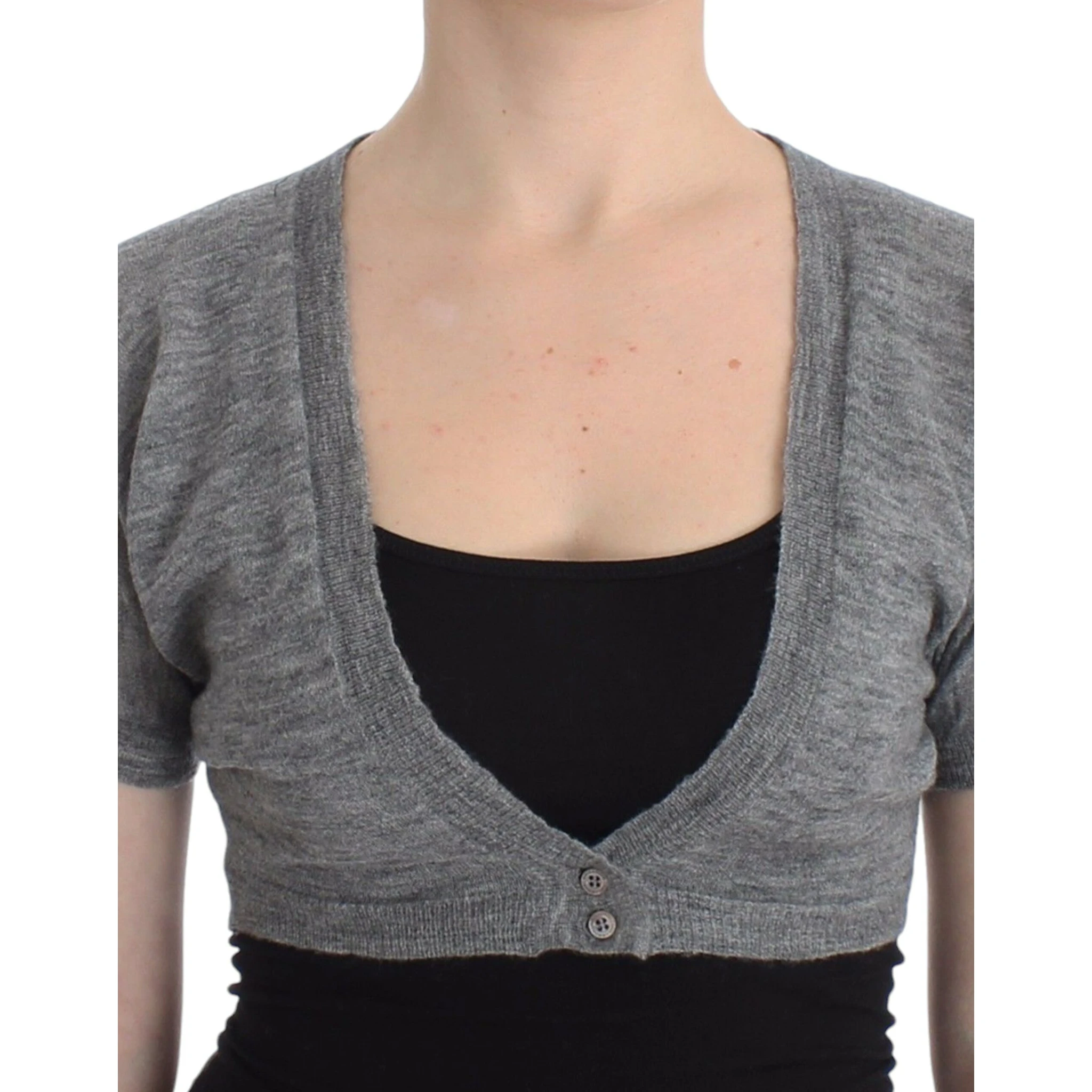 Lingerie Knit Gray Bolero Sweater Cardigan