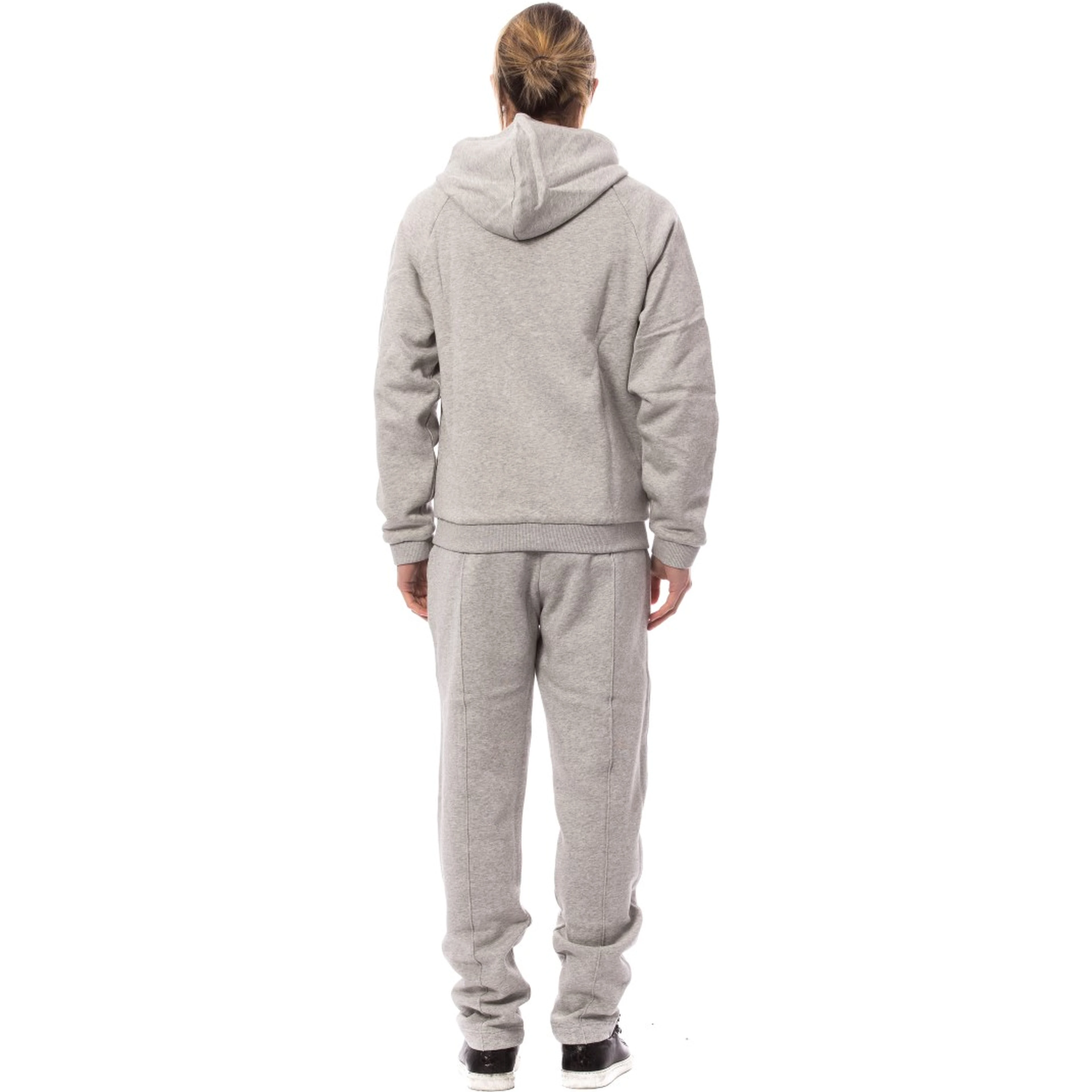 Gray Cotton Hooded Sweatsuit