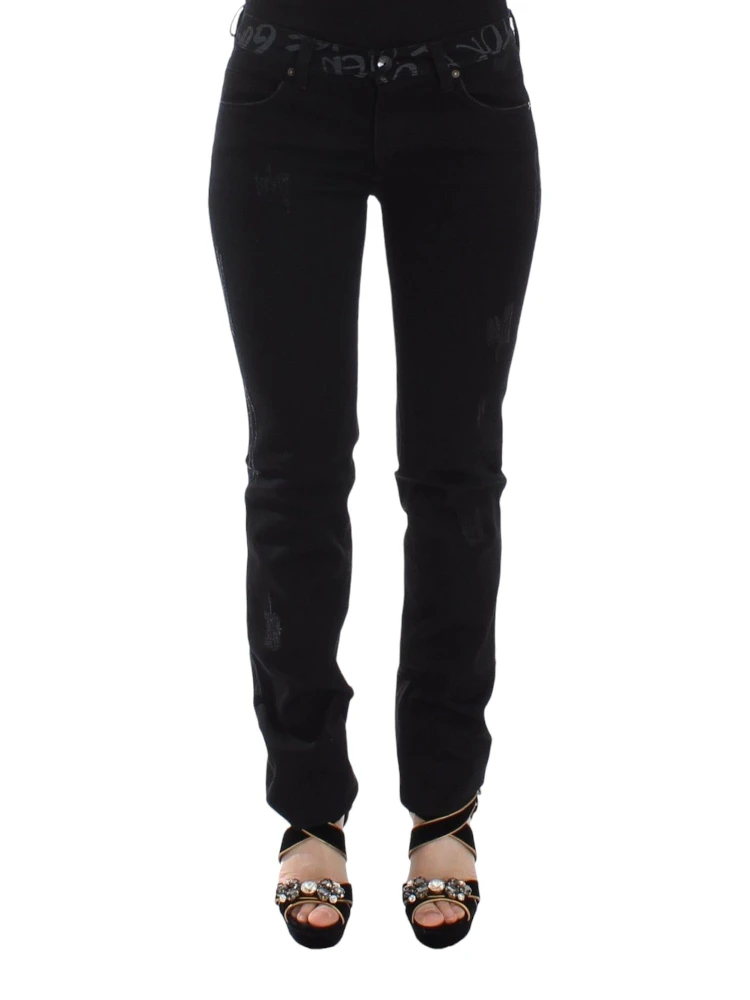 Black Slim Jeans Denim Pants Skinny Stretch