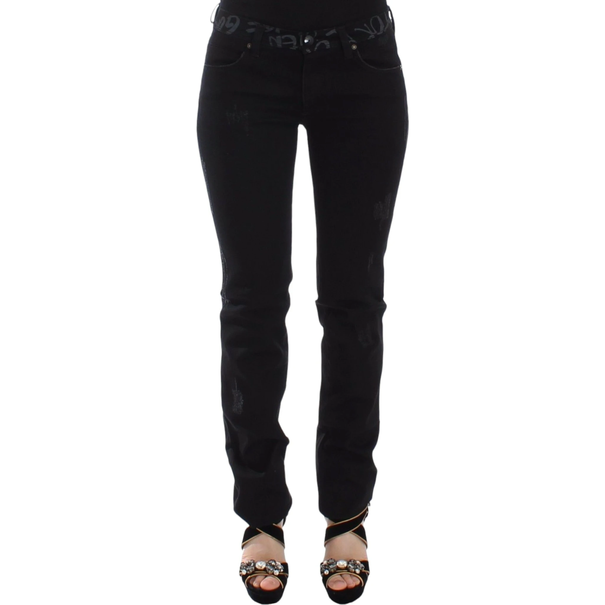 Black Slim Jeans Denim Pants Skinny Stretch