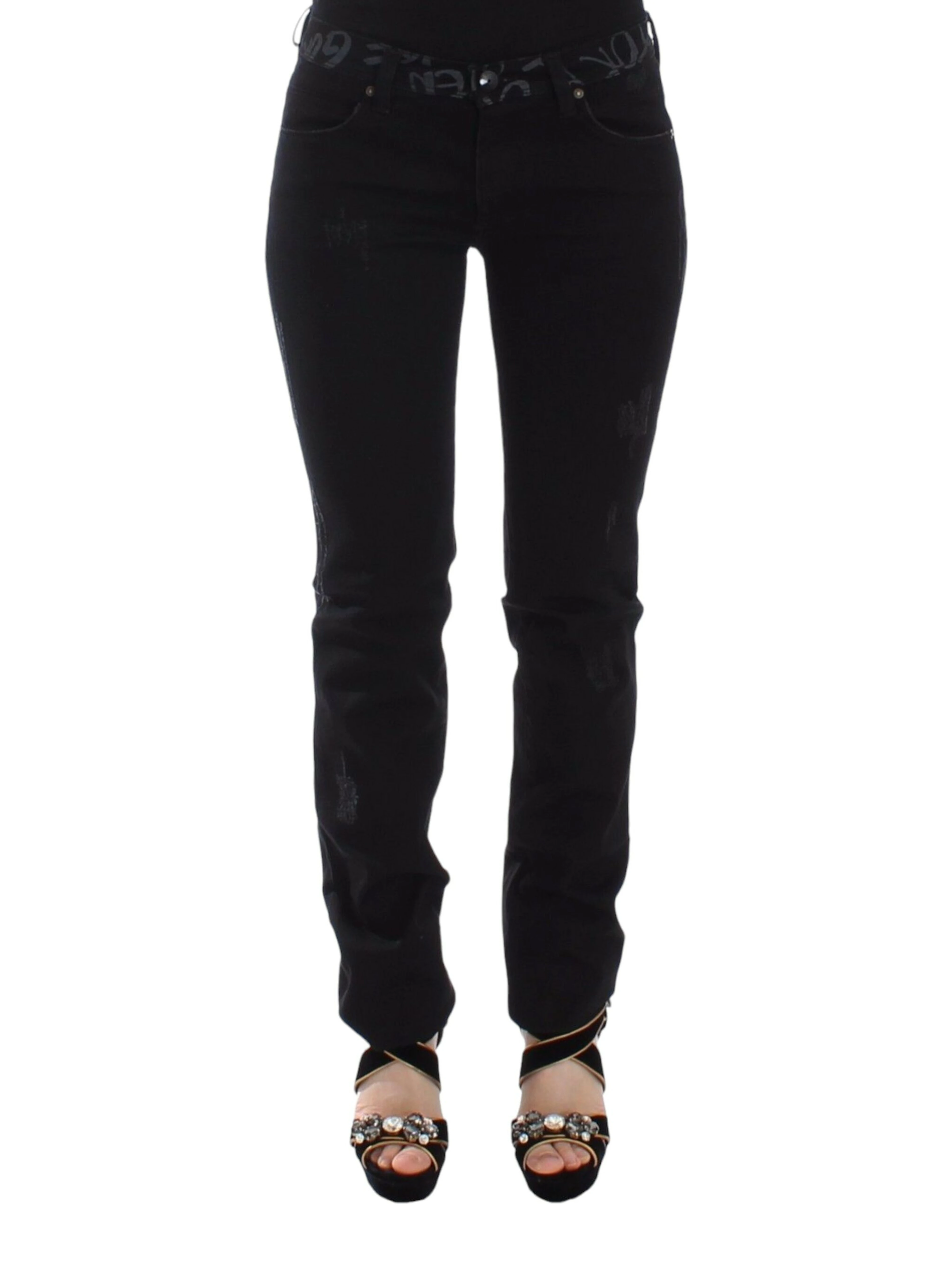 Black Slim Jeans Denim Pants Skinny Stretch