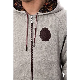 Gray Cotton Hooded Sweatsuit