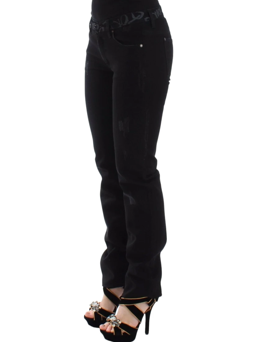 Black Slim Jeans Denim Pants Skinny Stretch