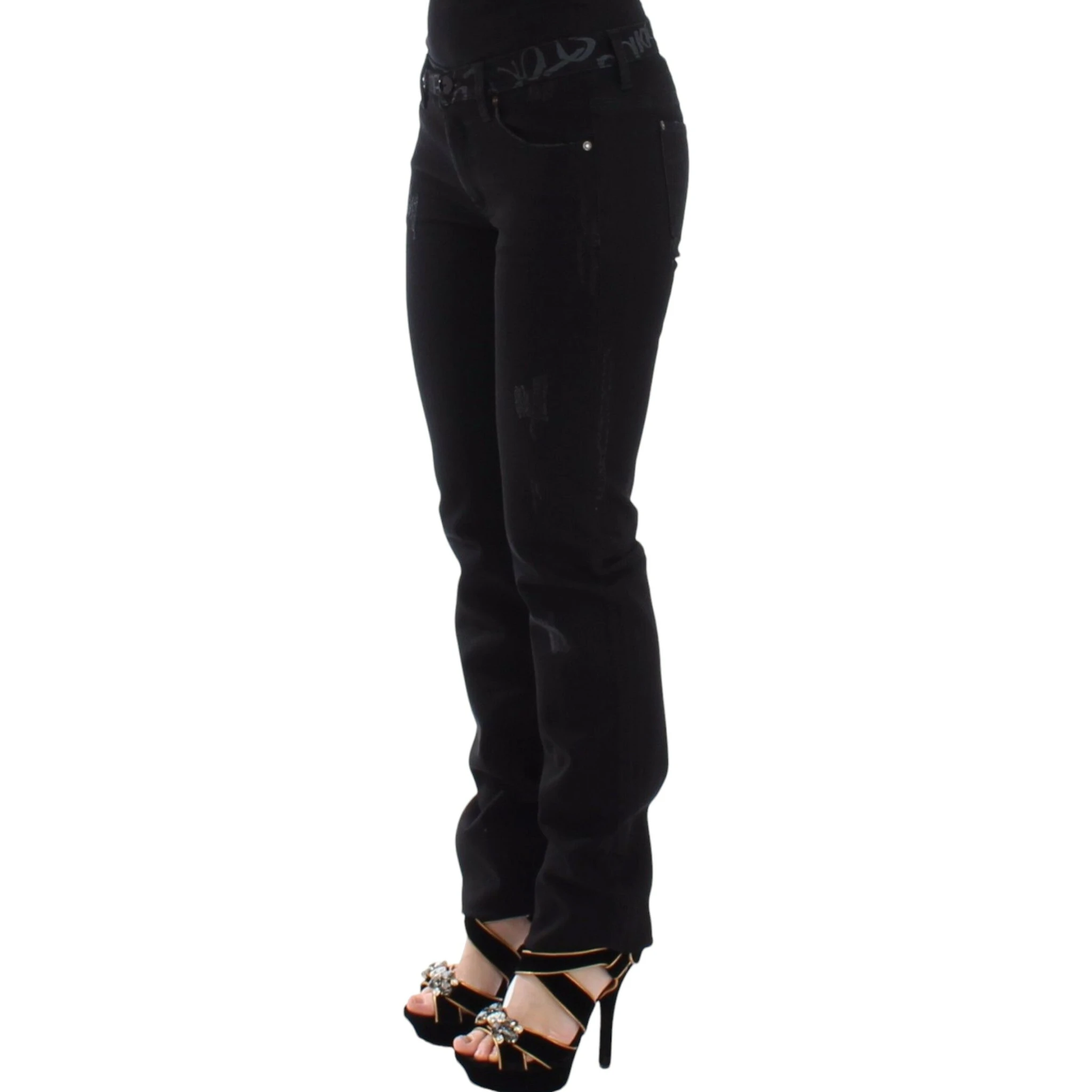 Black Slim Jeans Denim Pants Skinny Stretch