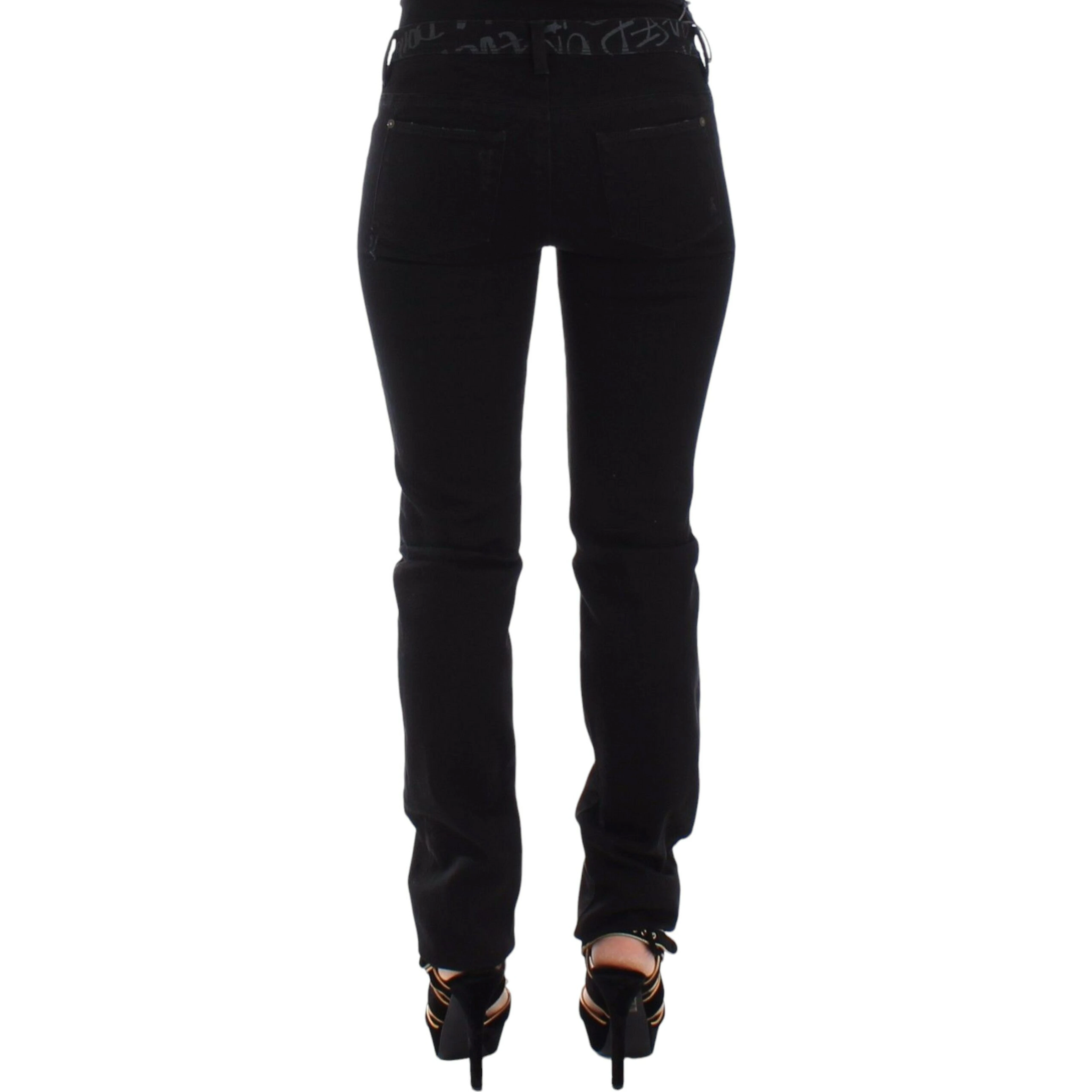 Black Slim Jeans Denim Pants Skinny Stretch